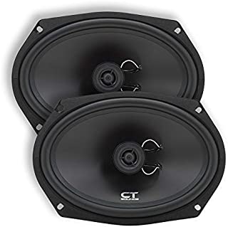 CT Sounds 6x9 Inch Coaxial Car Speakers (Pair) - 2 Way Full Range, 40W (RMS) | 80W Max Power Per Speaker, Silk Dome, Easy Mounting, 4 Ohm Impedance - Bio 6x9