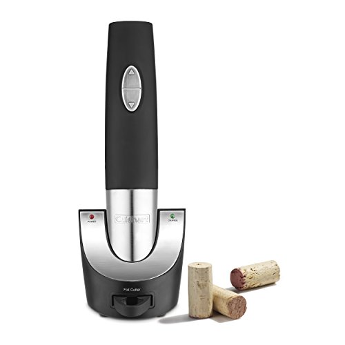 Cuisinart CWO-50 086279096395 Cordless Wine Opener with Vacuum Sealer, One Size, Black