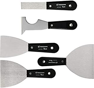 OFNMY- Paint Scraper, 5 in 1Scraper Tool, Putty Knife Set, Drywall Knife, Spackle Knife, Wallpaper Scraper, Painting Tools, Home Repair Tool, Crown Molding Tool, Paint Remover for Wood