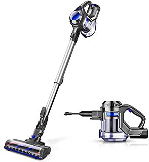 MOOSOO Cordless Vacuum, 4 in 1 Powerful Suction Stick Vacuum Cleaner 1.3L Capacity for Home Hard Floor Carpet Car Pet Lightweight XL-618A