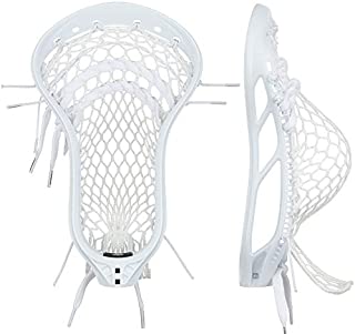 StringKing Mens Mark 2F Faceoff Lacrosse Head Strung with Type 4f Mesh (White/White)