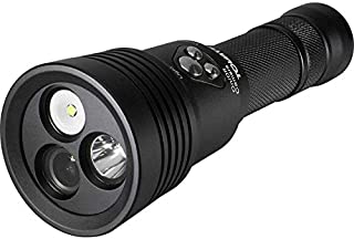 Tovatec MERA1080 1000 Lumen Divelight with Integrated 1080P HD Underwater Camera, Black, Compact