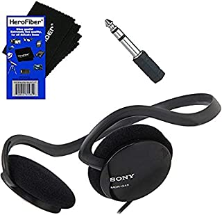 Sony Behind-The-Neck Stereo Headphones with Powerful Bass + Mini Plug to 1/4