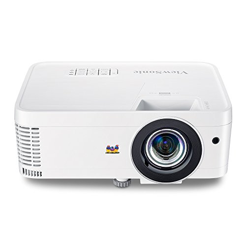 ViewSonic 1080p Short Throw Projector with 3000 Lumens 22, 000: 1 DLP 3D Dual HDMI USB C and Low Input Lag for Home Theater and Gaming (PX706HD)