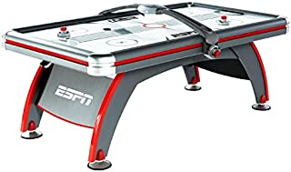 ESPN Sports Air Hockey Game Table: 84 Inch Indoor Arcade Gaming Set with Electronic Overhead Score System, Sound Effects, Multi (AWH084_188E)