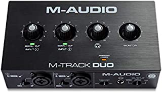 M-Audio M-Track Duo  USB Audio Interface for Recording, Streaming and Podcasting with Dual XLR, Line & DI Inputs, plus a Software Suite Included