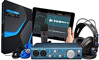 Presonus AudioBox iTwo USB 2.0 Recording Bundle with Interface, Headphones, Microphone and Studio One software, PC/Mac/iOS-2 Mic Pres