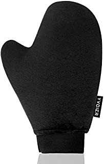 Yvoier Self Tanning Mitt Applicator - Elastic Wrist Tan Mitt Applicator Microfibre Tanning Lotion Applicator Self Tanning Glove Sunless Tanning Mitt Streak Free Tan for Tanner Spray Mousse Lotions