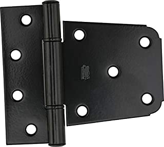 National Hardware N223-867 287 Extra Heavy Gate Hinges in Black, 3-1/2