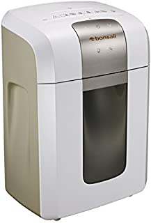 Bonsaii 240-Minute Heavy-Duty Shredder, P-6 High-Security Micro-Cut Paper Shredder for Home & Office Use, Shreds CD/Credit Cards, 5-Sheet Shredding Capacity, White (5S30)