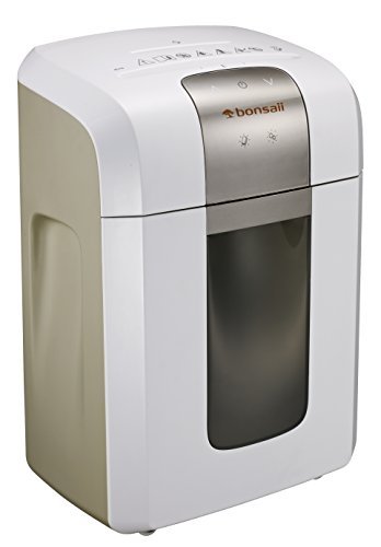 Bonsaii 240-Minute Heavy-Duty Shredder, P-6 High-Security Micro-Cut Paper Shredder for Home & Office Use, Shreds CD/Credit Cards, 5-Sheet Shredding Capacity, White (5S30)