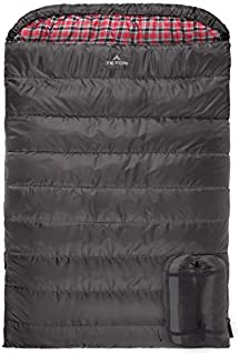 TETON Sports Mammoth +20F Queen-Size Double Sleeping Bag; Warm and Comfortable for Family Camping