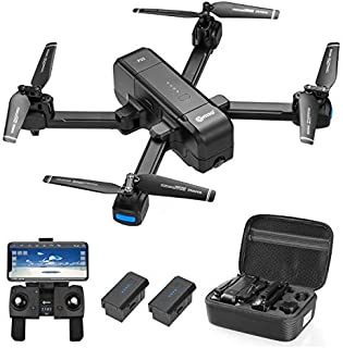 Contixo F22 Plus Foldable GPS Drone with Camera for Adults - 40 Mins Max Flight Time - 1080p HD FPV Gimbal Quadcopter - Multiple GPS Functions for all experience levels - 2 Batteries and Carrying Case