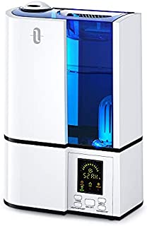 TaoTronics Cool Mist Humidifier, 4L Ultrasonic Humidifiers for Large Bedroom Home Baby, Quiet Operation, LED Display with Humidistat, Waterless Auto Shut-off (1.06 Gallon, US 110V)