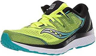 Saucony Men's Guide ISO 2 Running Shoe, Citron/Black, 11 M US