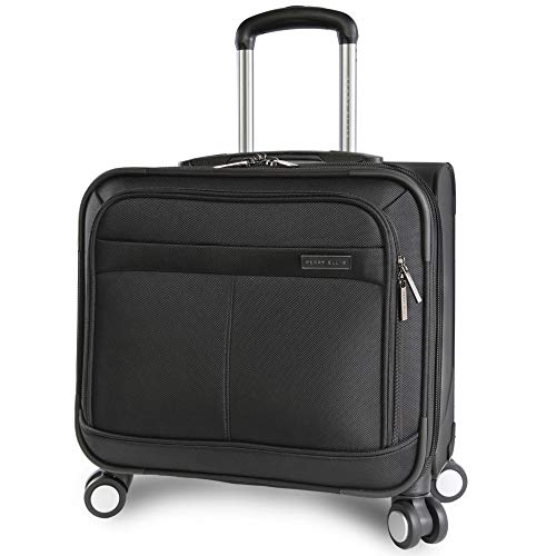 Perry Ellis 8-Wheel Spinner Mobile Office, Black