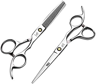 Lxf-xg Hairdressing Professional Scissors 6 inch Hairdresser Hair Trim Hairstyle thinning Hairdressing Shop Specialized Hair Scissors,Set