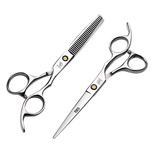 Lxf-xg Hairdressing Professional Scissors 6 inch Hairdresser Hair Trim Hairstyle thinning Hairdressing Shop Specialized Hair Scissors,Set