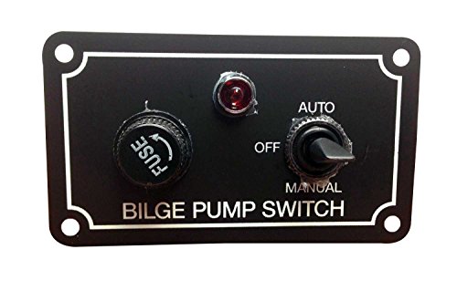 Pactrade Marine Boat Bilge Pump Switch Aluminum Plate 3 Way Auto Off Manual Spring Return