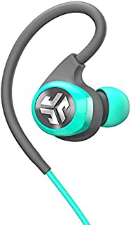 JLab Audio Epic2 Bluetooth 4.0 Wireless Sport Earbuds, GUARANTEED fitness, waterproof IPX5 rated, skip-free sound, pristine high-performance 8mm sound drivers, 12 hr play time w/ microphone - Teal