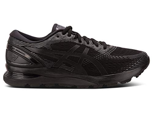 ASICS Men's Gel-Nimbus 21 Running Shoes, 10.5M, Black/Black