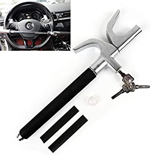 Pengxian Universal Car Steering Wheel Lock Auto Adjustable Anti-Theft Car Antitheft Lock with 3 Keys and Safety Hammer Functio