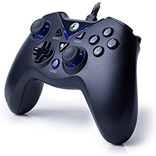 IFYOO ZD V-one Wired Gaming Controller USB Gamepad Joystick for PC(Windows XP/7/8/10) & Playstation 3 & Android & Steam (V-one[Black&Blue])