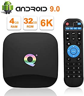 Q Plus Android 9.0 TV Box 4GB RAM 32GB ROM WiFi 2.4GHz Quad-core HDMI 2.0 Support 6K 3D/H.265