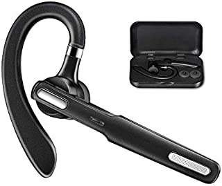 Bluetooth Headset, Wireless Bluetooth Earpiece V4.1 8-10 Hours Talktime Stereo Noise Cancelling Mic, Compatible for iPhone Android Cell Phones Driving/Business/Office (Black)