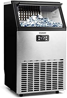 Euhomy Commercial Ice Maker Machine, 100lbs/24H Stainless Steel under counter ice machine with 33lbs Ice Storage Capacity, Freestanding Ice Maker Machine Ideal For Home/Kitchen/Office/Restaurant/Bar/Coffee Shop.