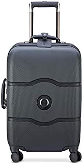 DELSEY Paris Chatelet Hard+ Hardside Luggage with Spinner Wheels, Black, Carry-on 21 Inch