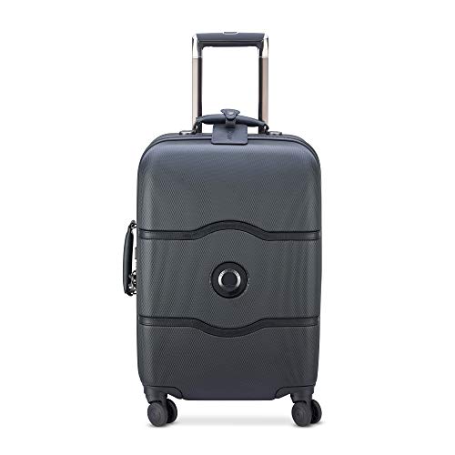 DELSEY Paris Chatelet Hard+ Hardside Luggage with Spinner Wheels, Black, Carry-on 21 Inch