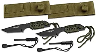 Survivor HK-106320-2 HK-106320 Series Fixed Blade Outdoor Knife, Tanto Blade, Cord-Wrapped Handle, 7