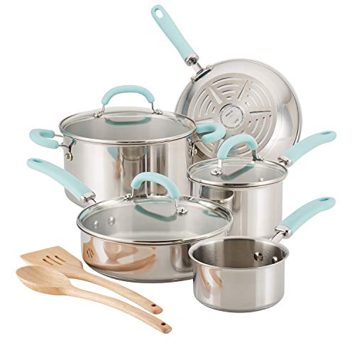 Rachael Ray 70412 Create Delicious Cookware Pots and Pans Set - 10 Piece