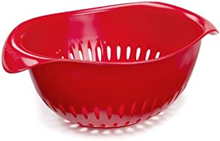 Preserve Small Colander, Made from Recycled Plastic, 1.5 Quart Capacity, Red