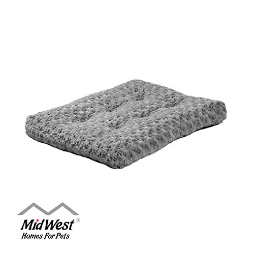 Plush Pet Bed 40624-SGB| Ombré Swirl Dog Bed & Cat Bed | Gray 23L x 18W x 1.75H Inches for Small Dog Breeds