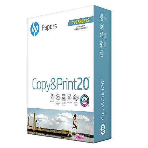 HP Paper 8.5x11 Printer Paper | Copy&Print 20 lb. | 1 Bulk Pack  750 Sheets | 92 Bright | Made in USA  FSC Certified | 200030R