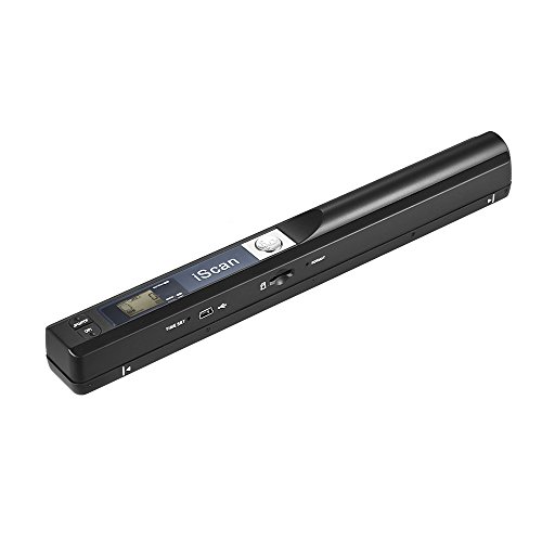 Aibecy Portable Handheld Wand Wireless Document & Images Scanner A4 Size 900DPI JPG/PDF Formate LCD Display for Business Reciepts Books (A)