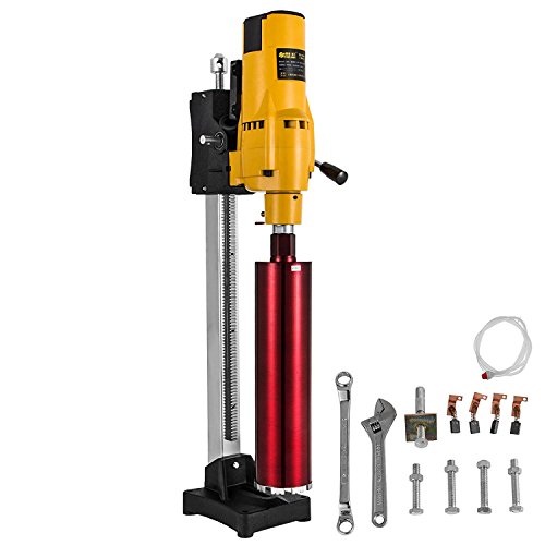 Happybuy Diamond Core Drilling Machine 205MM 8 Inch Concrete Core Drill Boring 110V 3980W Core Drill Rig with Stand Tool Wet Dry Concrete Brick Block Drilling (Drill Bit Diameter: 4.25Inch/108MM)