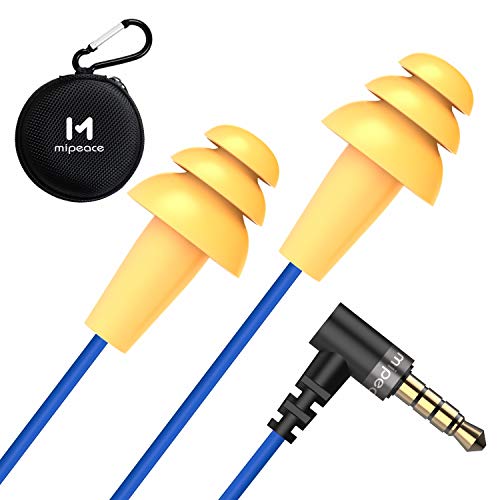 Work Earbuds, Mipeace Safety Hearing Protection Industrial Ear plugs Headphones-OSHA Approved Noise Reduction Earphones for Work Construction Motorcycle