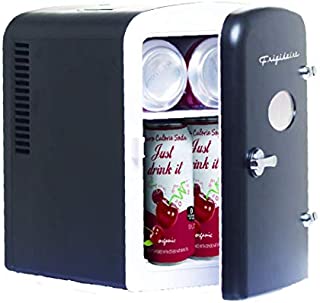 Frigidaire EFMIS129-BLACK 6 Can Retro Mini Portable Personal Fridge/Cooler for Home, Office or Dorm (Renewed)