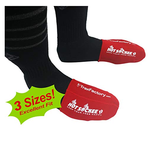 Hot Sockee - Neoprene Toe Warmers - Worn Inside Shoes or Boots - 3 Sizes - Cycling, Hiking, Winter Sports, Camping, Work & Construction Boots