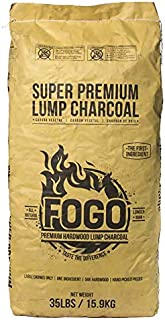 Fogo Super Premium Oak Restaurant All-Natural Smoked Hardwood Large Lump Charcoal for Smoking Sessions and Reverse Sear Type Cooks, 35 Pounds