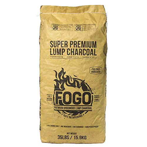 Fogo Super Premium Oak Restaurant All-Natural Smoked Hardwood Large Lump Charcoal for Smoking Sessions and Reverse Sear Type Cooks, 35 Pounds