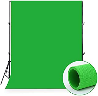 Background 4.5x6.5ft Solid Color Thickened Version Non-Woven Fabric Backdrop Green Screen for Streaming Photo Backdrop Studio Photography Props YL033