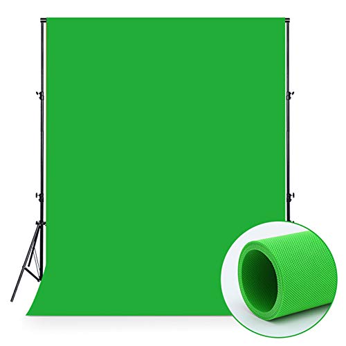 Background 4.5x6.5ft Solid Color Thickened Version Non-Woven Fabric Backdrop Green Screen for Streaming Photo Backdrop Studio Photography Props YL033