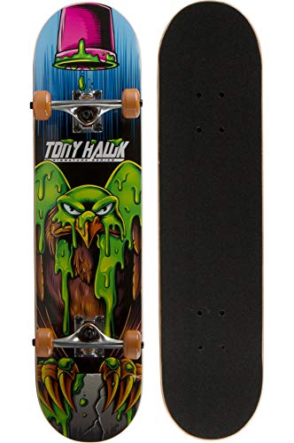 31 inch Tony Hawk Skateboard, Tony Hawk Signature Series 2 , 9-ply Maple Desk Skate Board for Cruising, Carving, Tricks and Downhill, Mad Hawk (ABO31S2TH-MHK-STK-1)