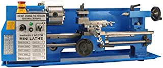 Erie Tools 7 x 14 Precision Bench Top Mini Metal Milling Lathe Variable Speed 2500 RPM & Digital Readout with 5 pc. Cutter Kit