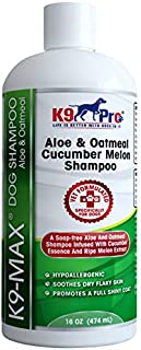 Oatmeal Dog Shampoo and Conditioner - For Dogs With Allergies And Dry Itchy Sensitive Skin. Best Hypoallergenic Medicated Tear Free Anti Itch For Puppy - With Aloe Cucumber Essence and Melon Extract