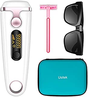 Usitek Laser Hair Removal for Women and Men, IPL Facial Hair Removal Device Permanent Painless, 999,999 Flashes for Face and Body at Home